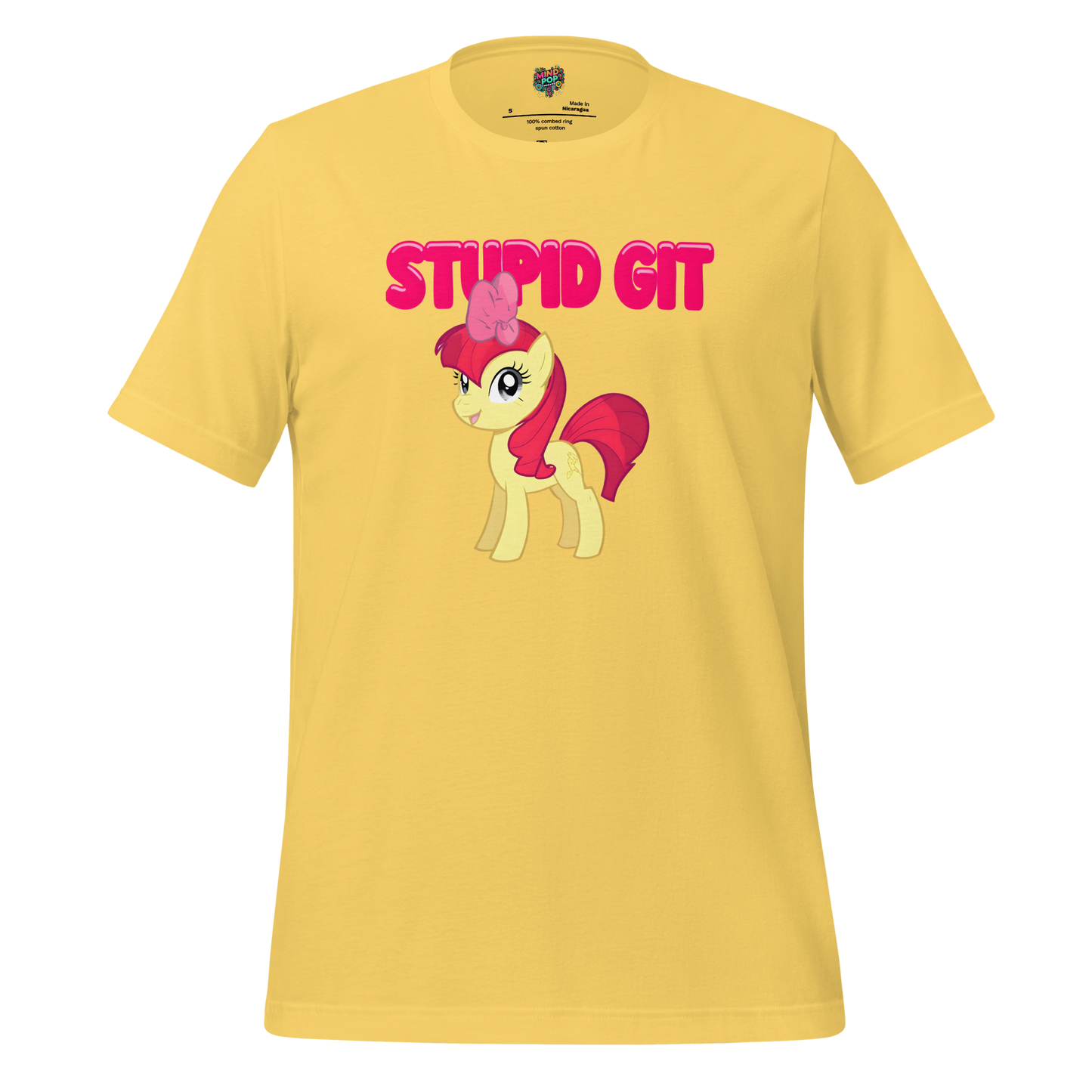 Stupid Git Unicorn Shirt Yellow