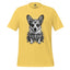 Sugar Skull Corgi Day of the Dead Cotton Shirt Yellow