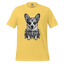 Sugar Skull Corgi Day of the Dead Cotton Shirt Yellow