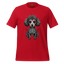 Sugar Skull Day of the Dead Poodle Cotton Shirt Red