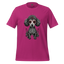 Sugar Skull Day of the Dead Poodle Cotton Shirt Berry