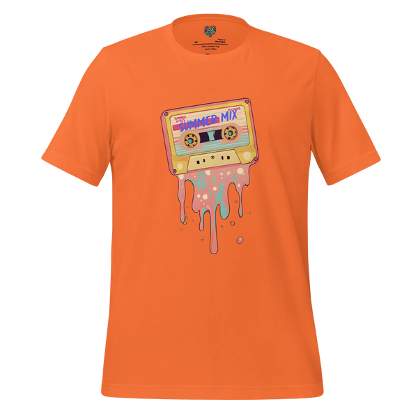 Summer Mix Tape Heatwave " Retro 80s Graphic Tee - tshirt - MPopTop - Orange - 4XL - 1614141_17211