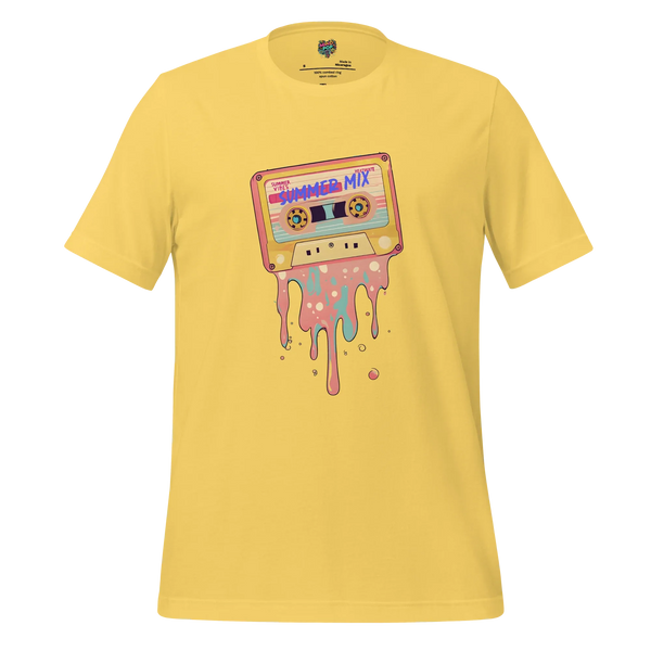 Summer Mix Tape Heatwave " Retro 80s Graphic Tee - tshirt - MPopTop - Yellow - XL - 1614141_4184