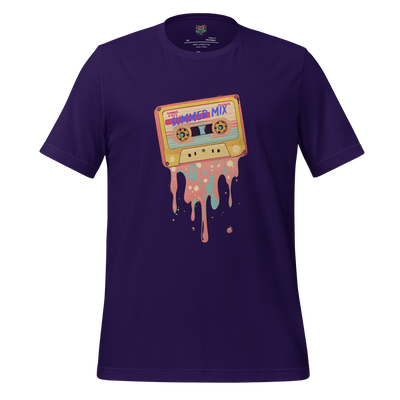 Summer Mix Tape Graphic Tee — Retro 80s Cassette Art Team Purple