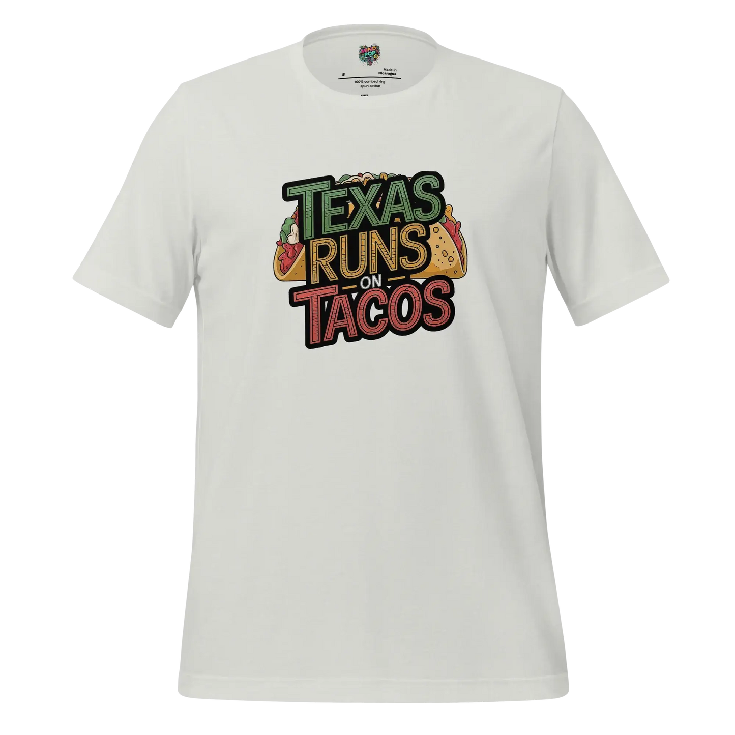 Texas Runs on Tacos Big Taco Silver