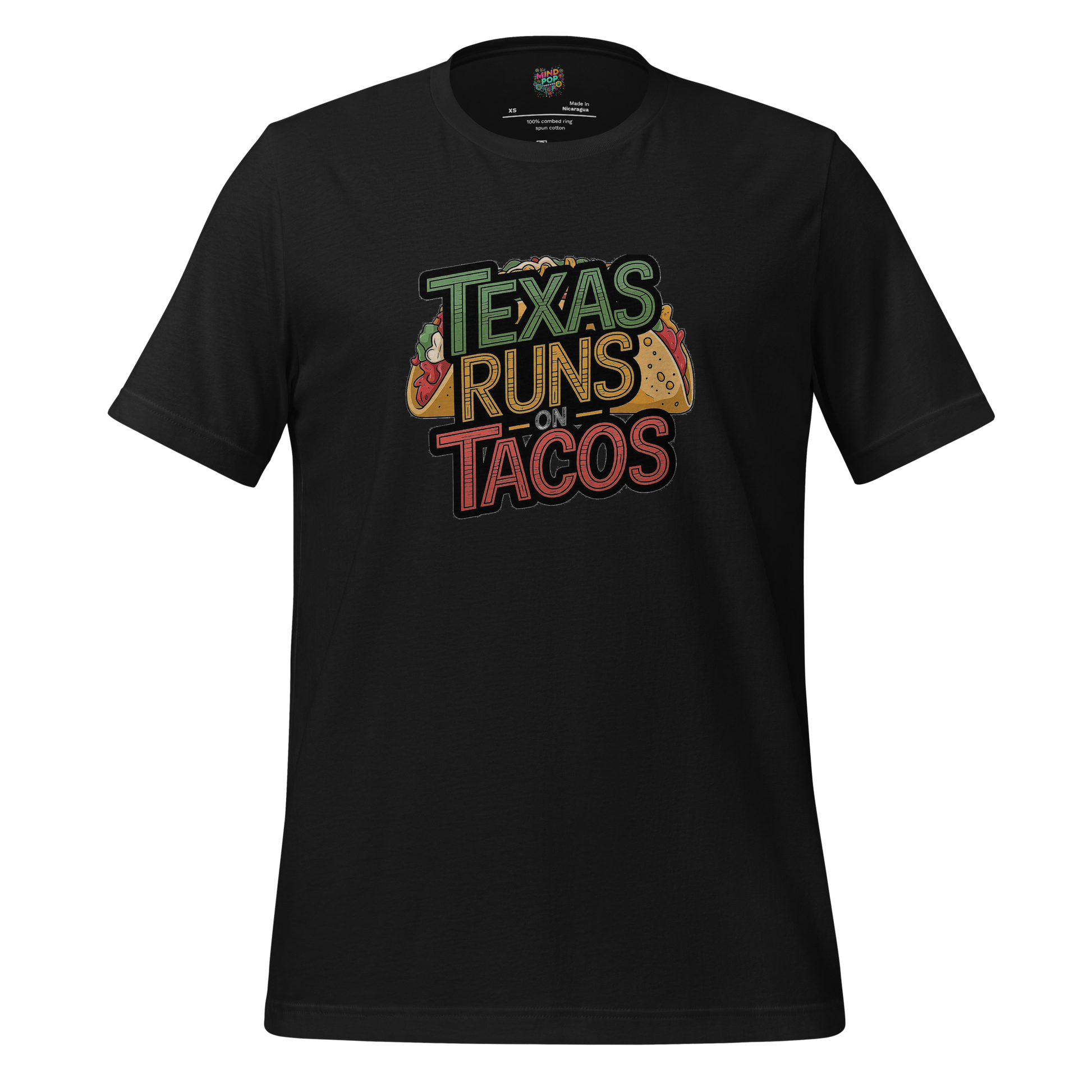 Texas Runs on Tacos Big Taco Vintage Black