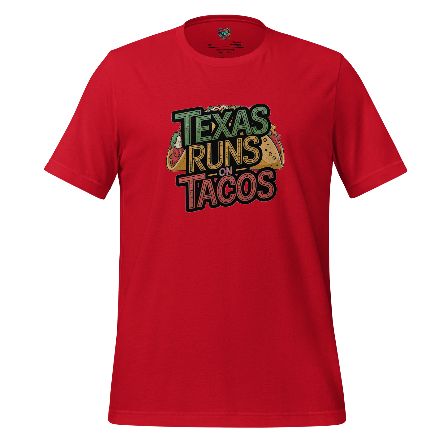 Texas Runs on Tacos Big Taco Red