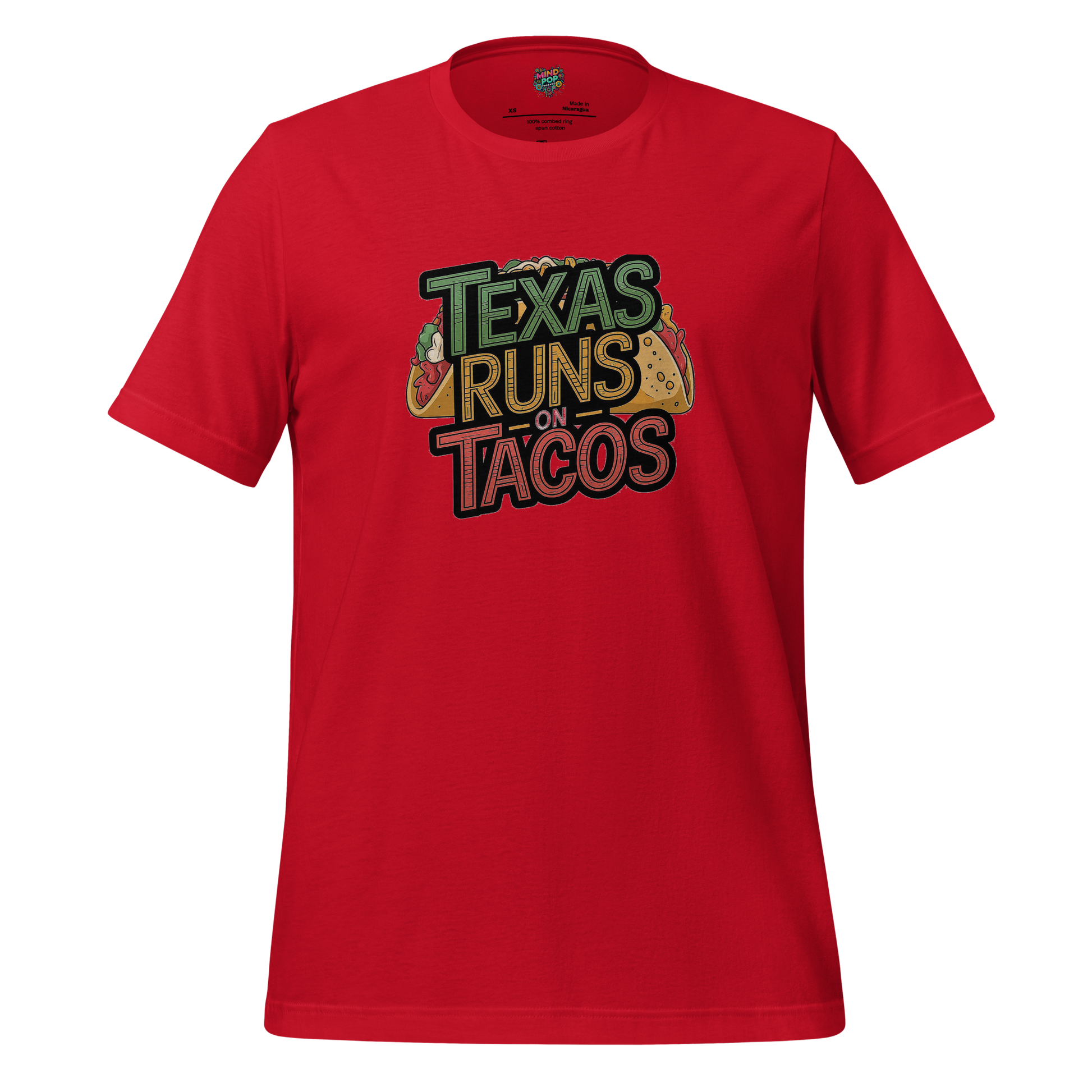 Texas Runs on Tacos Big Taco Red