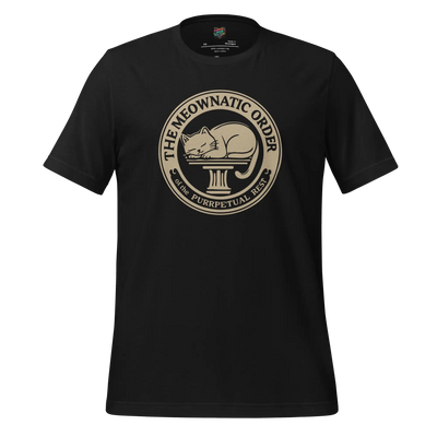 Meownatic Order Cat Cult Tee — Funny Occult Shirt Vintage Black
