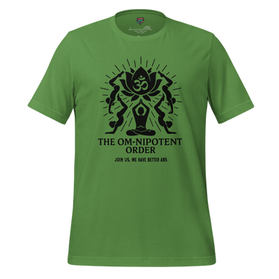 Om-nipotent Order Yoga Tee — Funny Cult Shirt Leaf