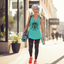 The Omnipotent Order fitted racerback tank top Tahiti Blue