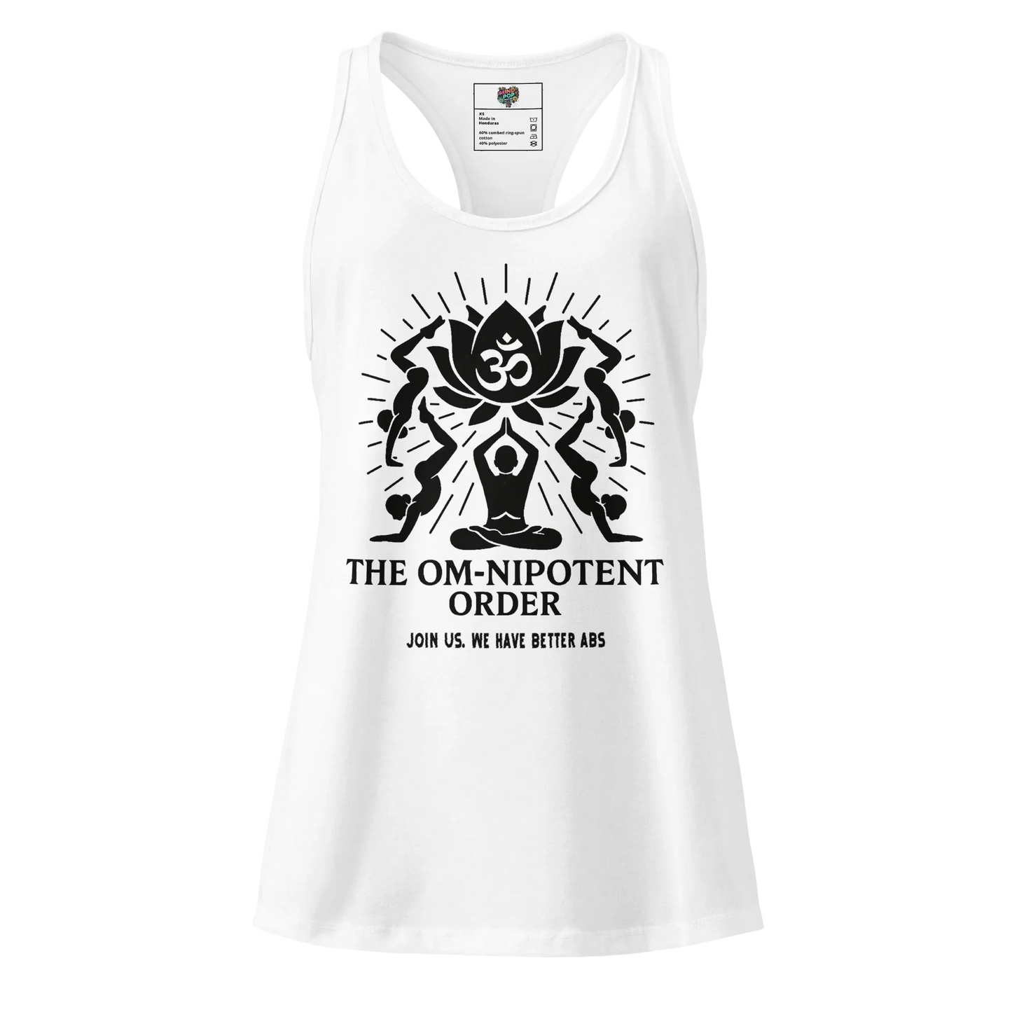 The Omnipotent Order fitted racerback tank top White