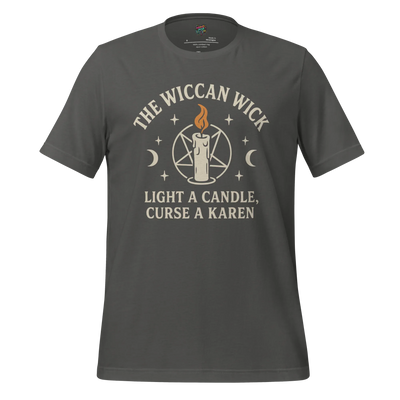 The Wiccan Wick Candle Cult Tee — Witchy Humor Shirt Asphalt