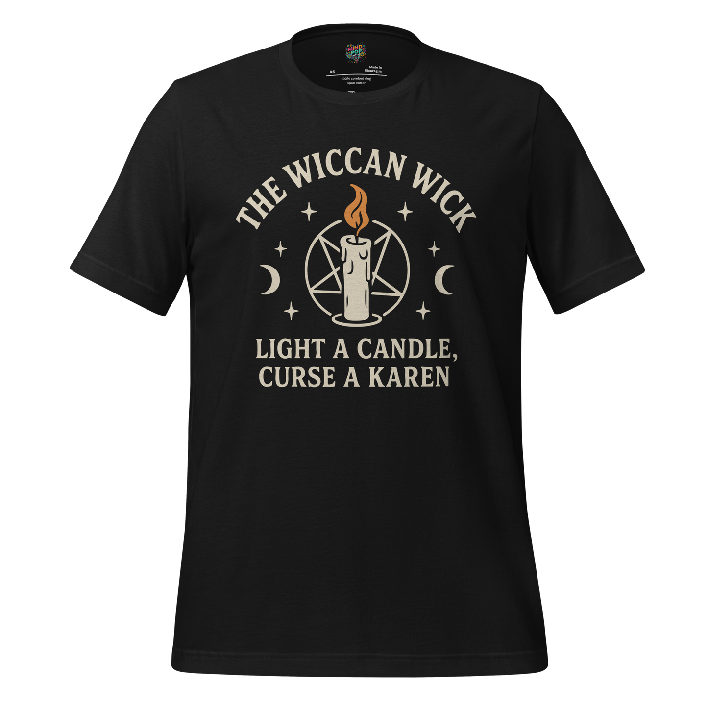 The Wiccan Wick Candle Cult Tee — Witchy Humor Shirt Vintage Black