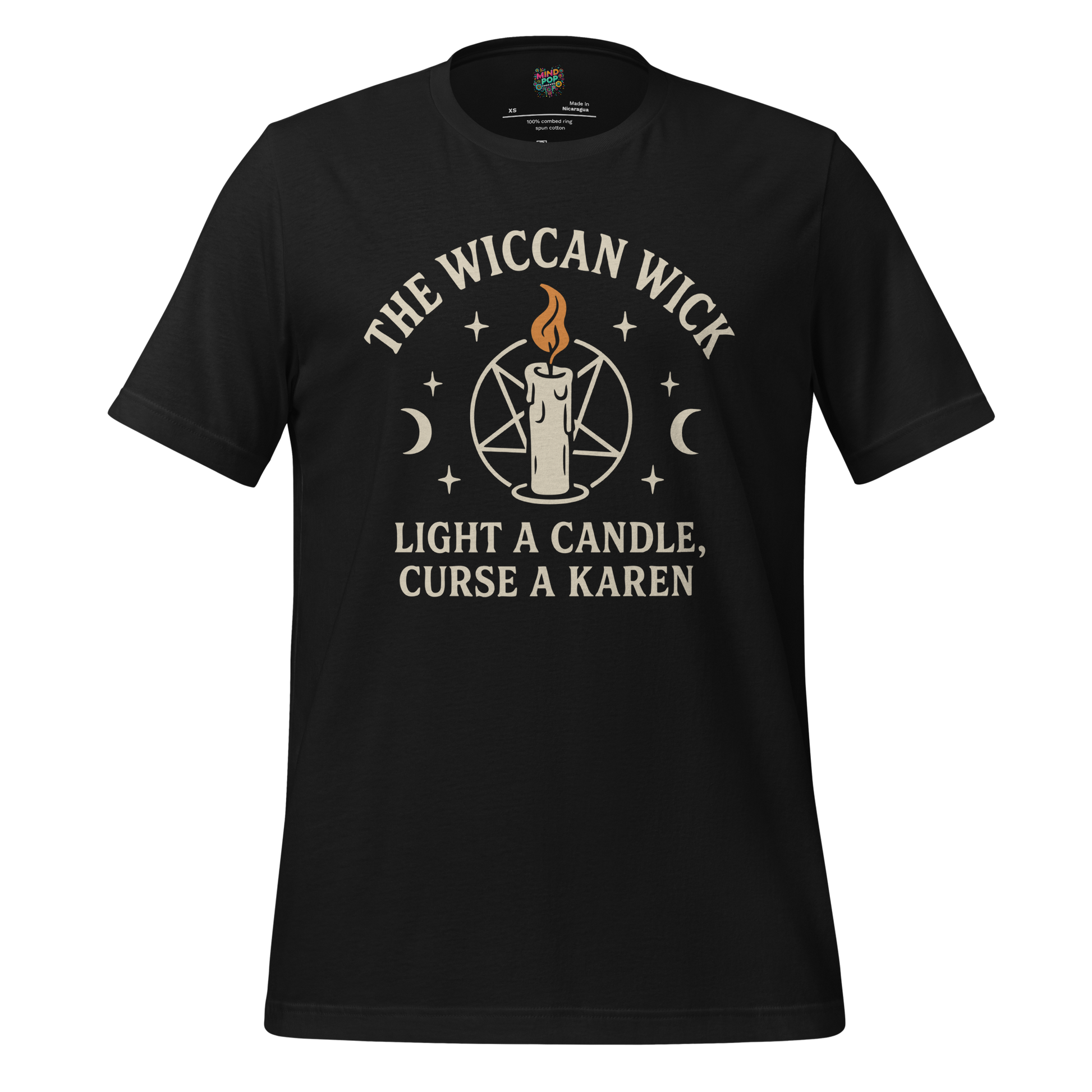 The Wiccan Wick Candle Cult Tee — Witchy Humor Shirt Vintage Black