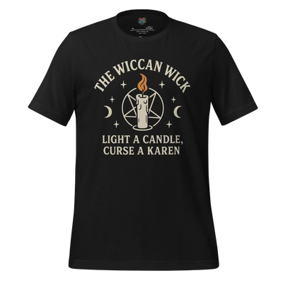 The Wiccan Wick Candle Cult Tee — Witchy Humor Shirt Vintage Black