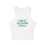 This is My Inside Voice Yoga & Pilates fitted Micro-rib Racer tank Solid White Blend