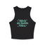 This is My Inside Voice Yoga & Pilates fitted Micro-rib Racer tank Solid Black Blend