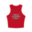 This is My Inside Voice Yoga & Pilates fitted Micro-rib Racer tank Solid Red Blend