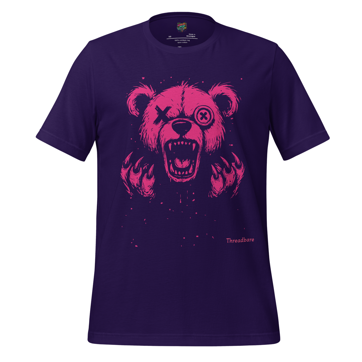 Threadbare Bear - Creepy Cute Shirt Team Purple