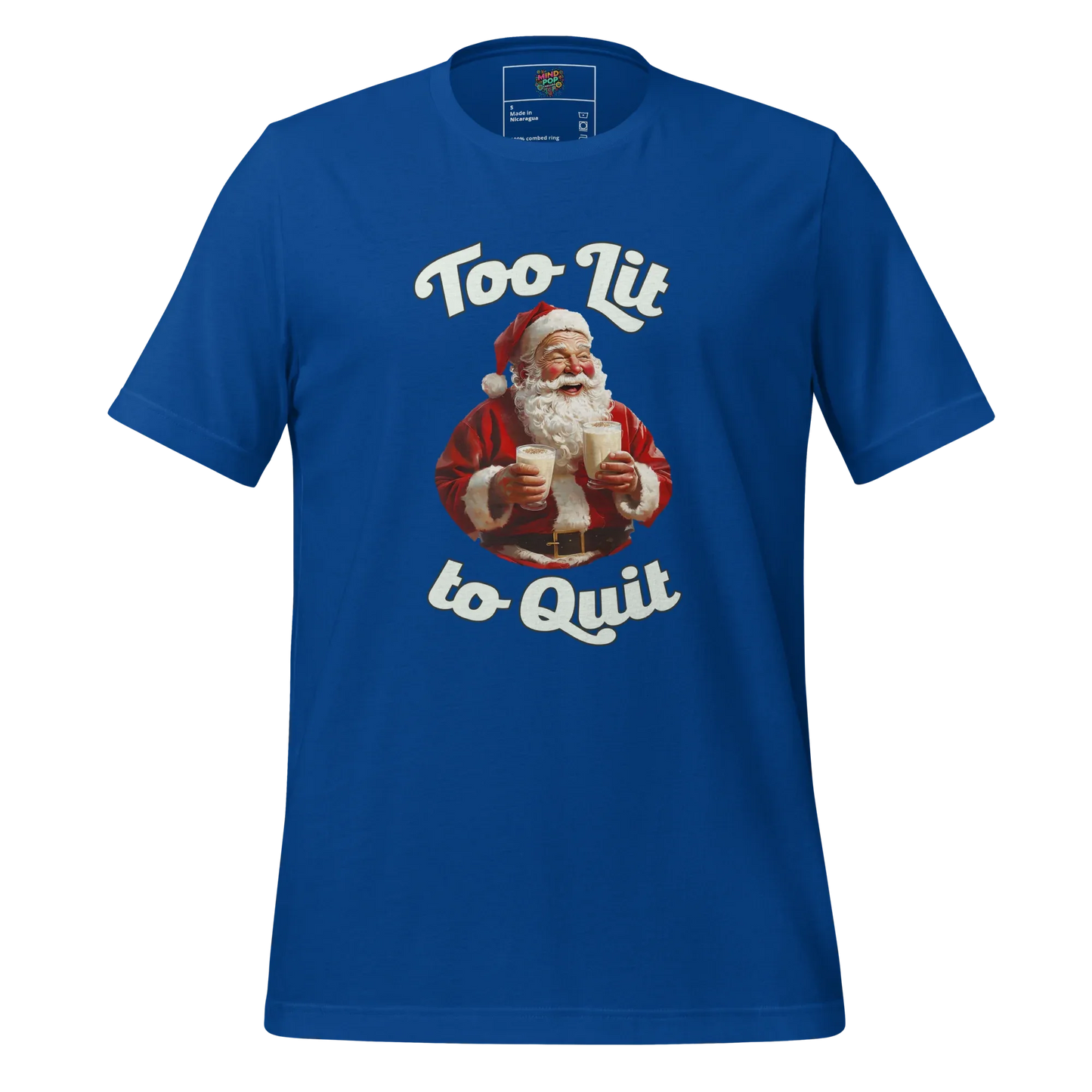 To Lit to Quit Santa Shirt True Royal