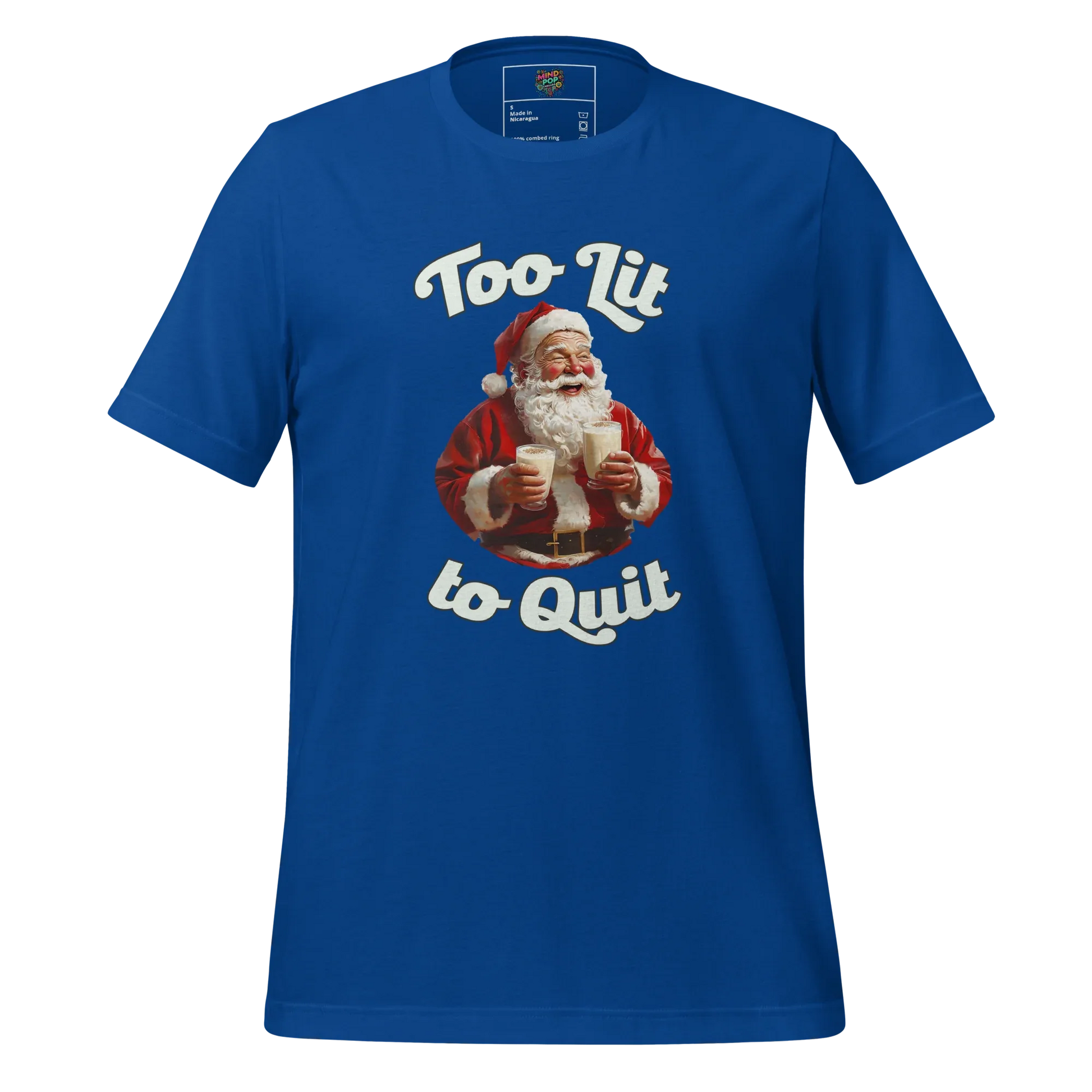 To Lit to Quit Santa Shirt True Royal