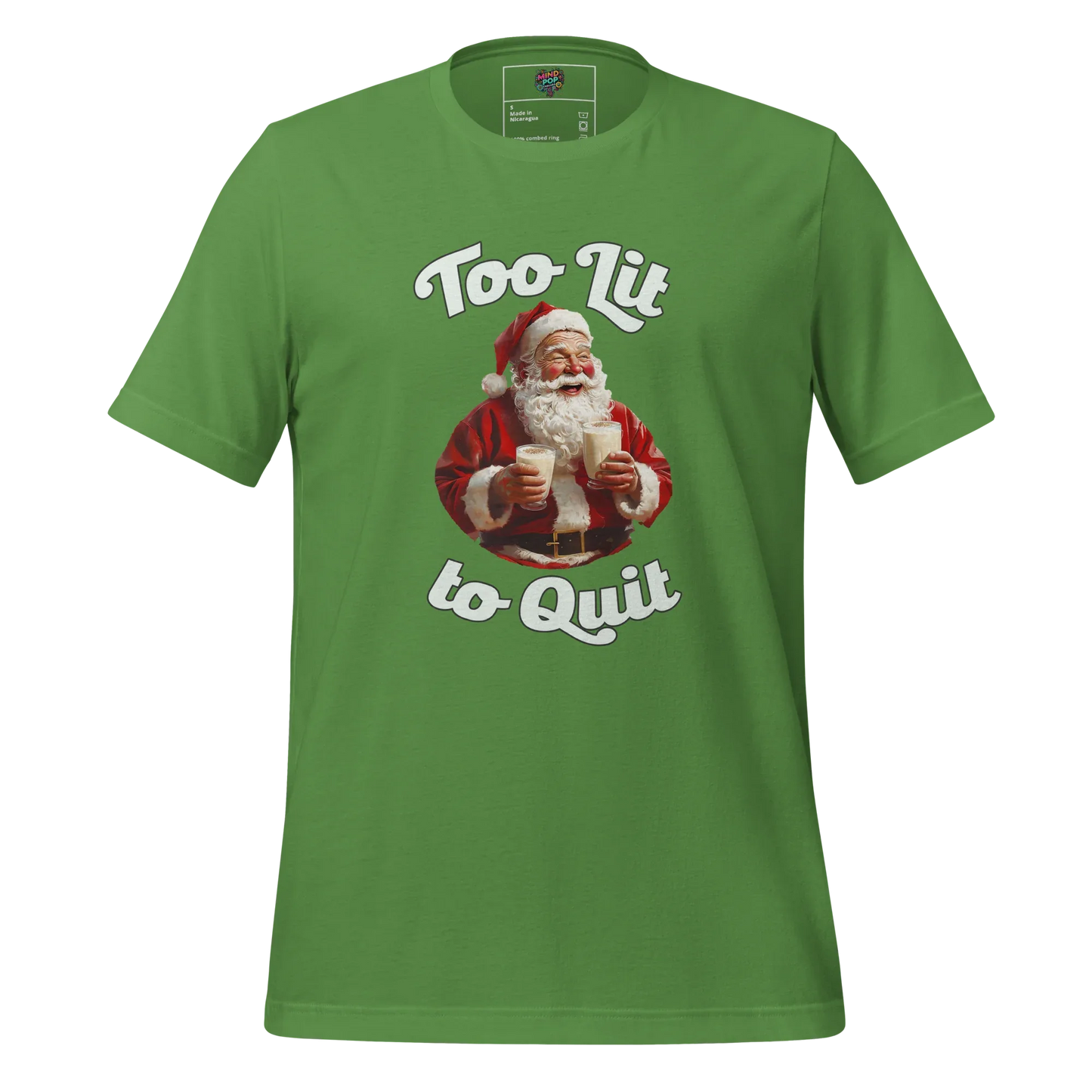 To Lit to Quit Santa Shirt Leaf