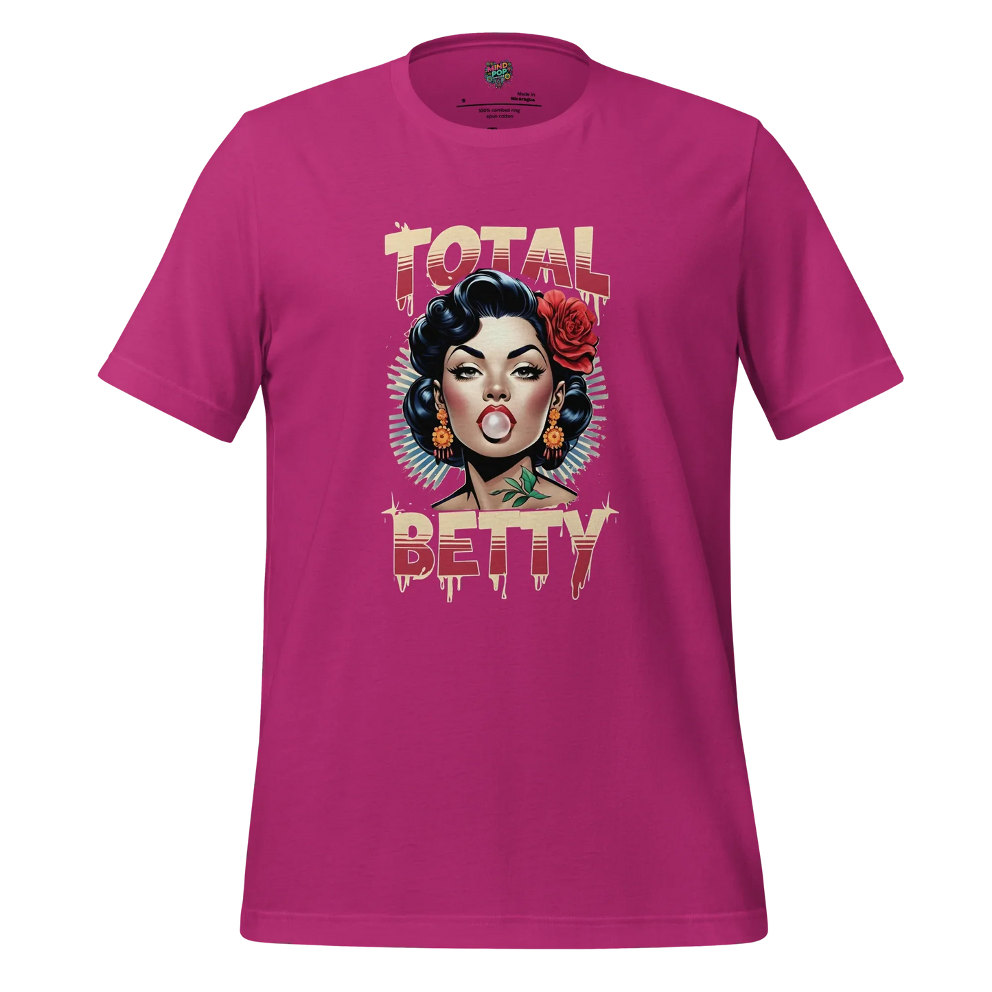 Total Betty – Chola Style Bubble Gum Babe Shirt Berry