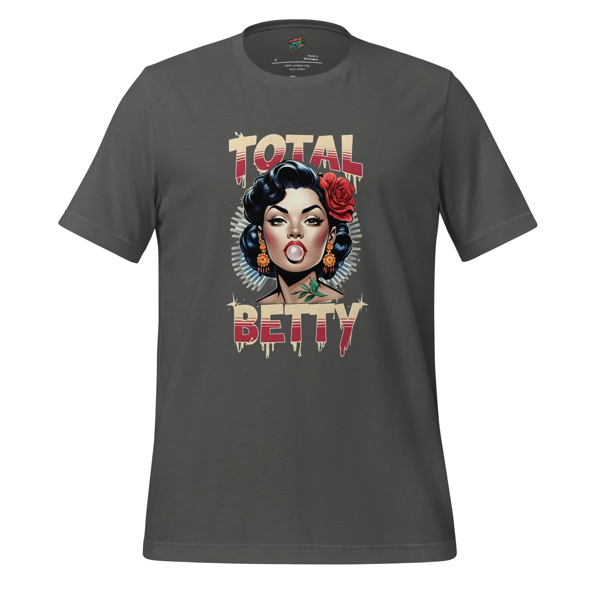 Total Betty – Chola Style Bubble Gum Babe Shirt Asphalt