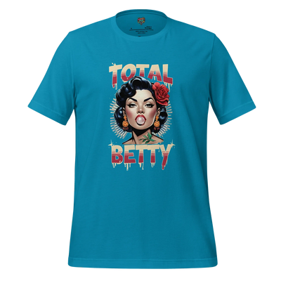 Total Betty – Chola Style Bubble Gum Babe Shirt Aqua