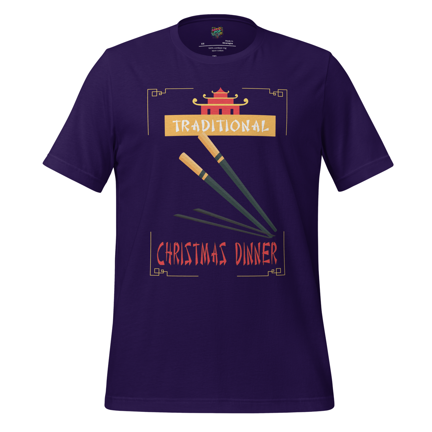 Traditional Christmas Dinner Shirt Team Purple