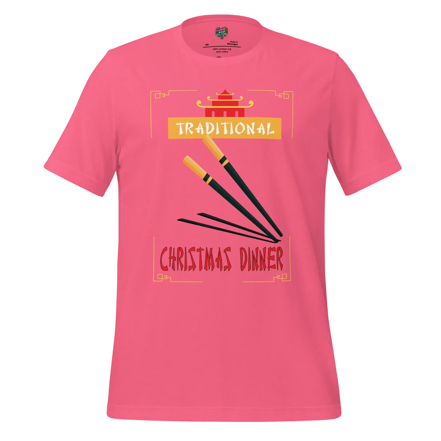 Traditional Christmas Dinner Shirt Charity Pink