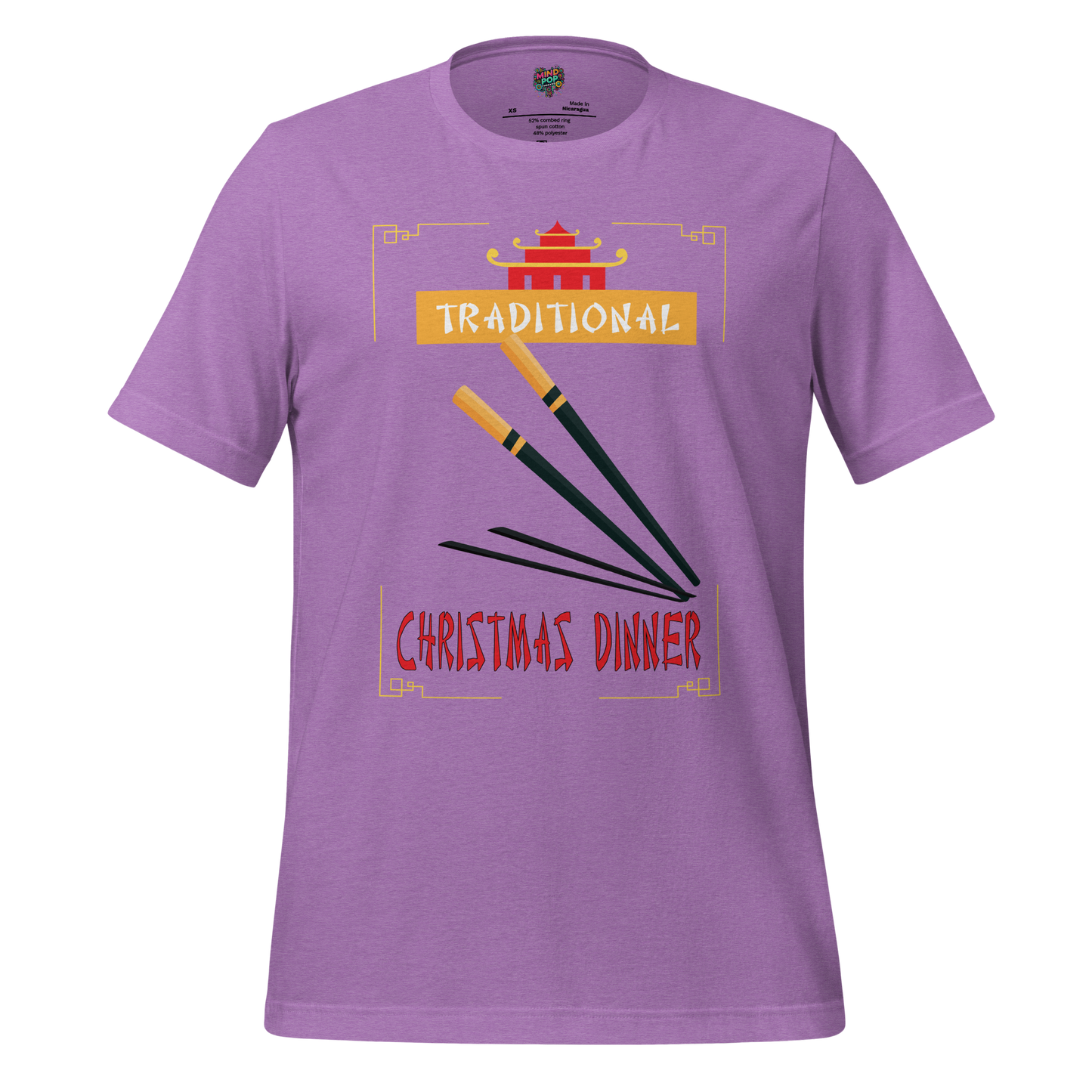 Traditional Christmas Dinner Shirt Heather Team Purple