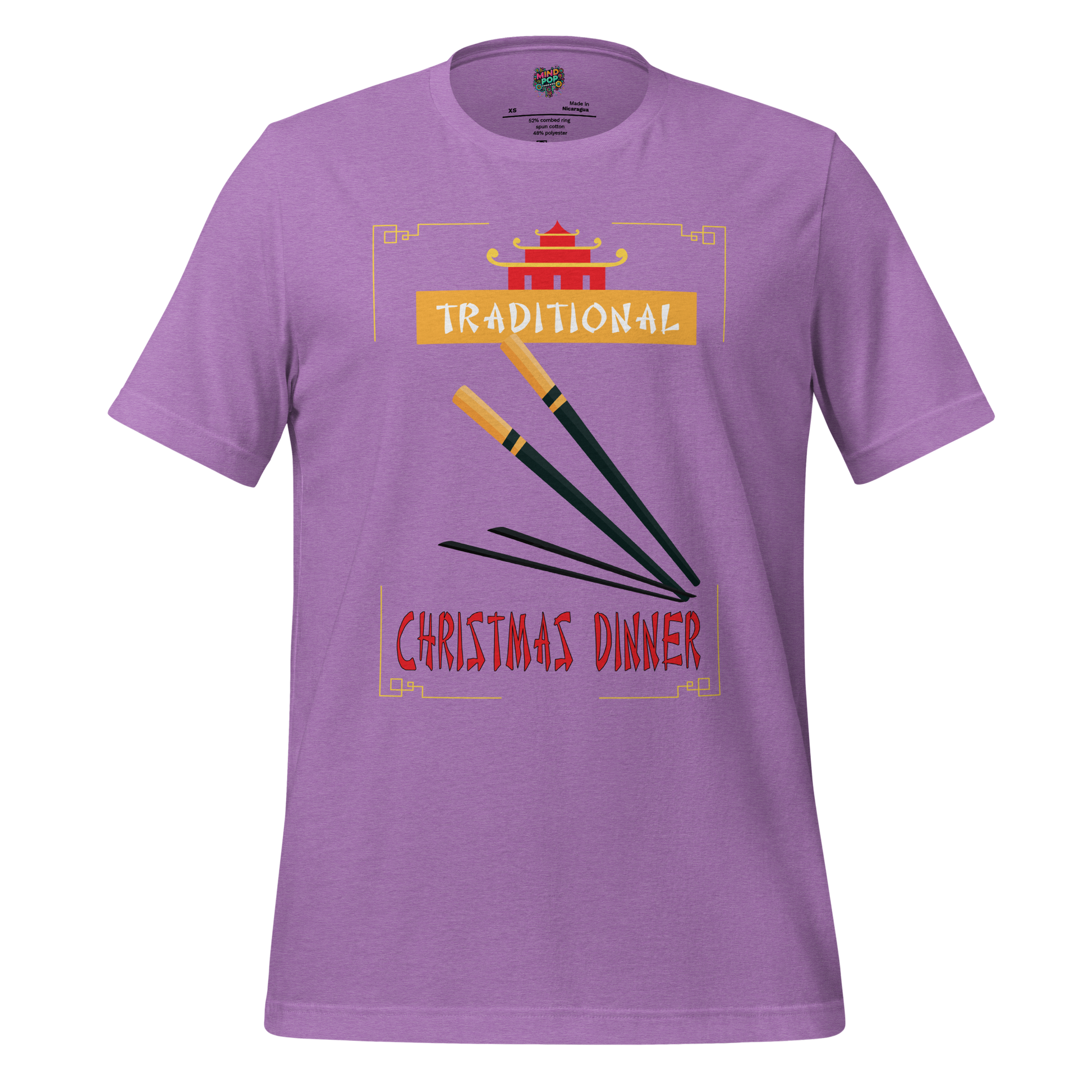 Traditional Christmas Dinner Shirt Heather Team Purple
