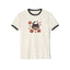 Vintage Black Cat Ringer T-Shirt Natural