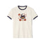 Vintage Black Cat Ringer T-Shirt