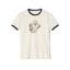 Vintage Ghost Ringer T-Shirt Natural Midnight Navy