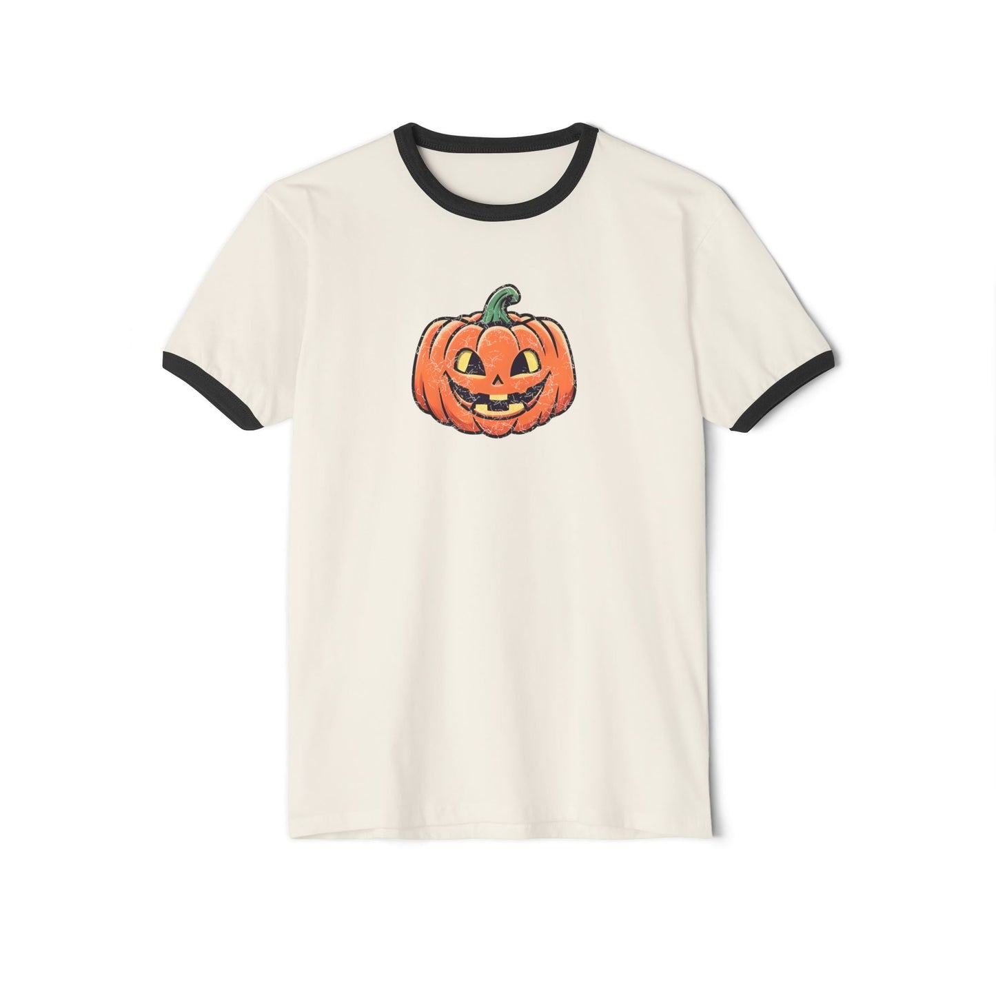 Vintage Punkin' Ringer T-Shirt Natural Black