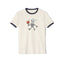 Vintage Skeleton Hamlet Ringer T-Shirt Natural Midnight Navy