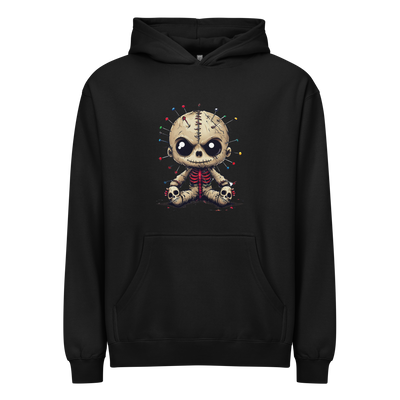 Voodoo Doll Pullover Cotton Hoodie Black
