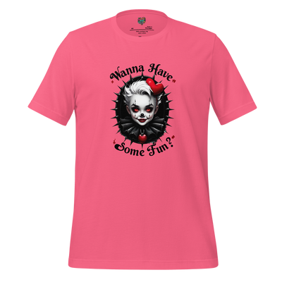 Wanna Have Fun - Spooky Clown Tee Charity Pink