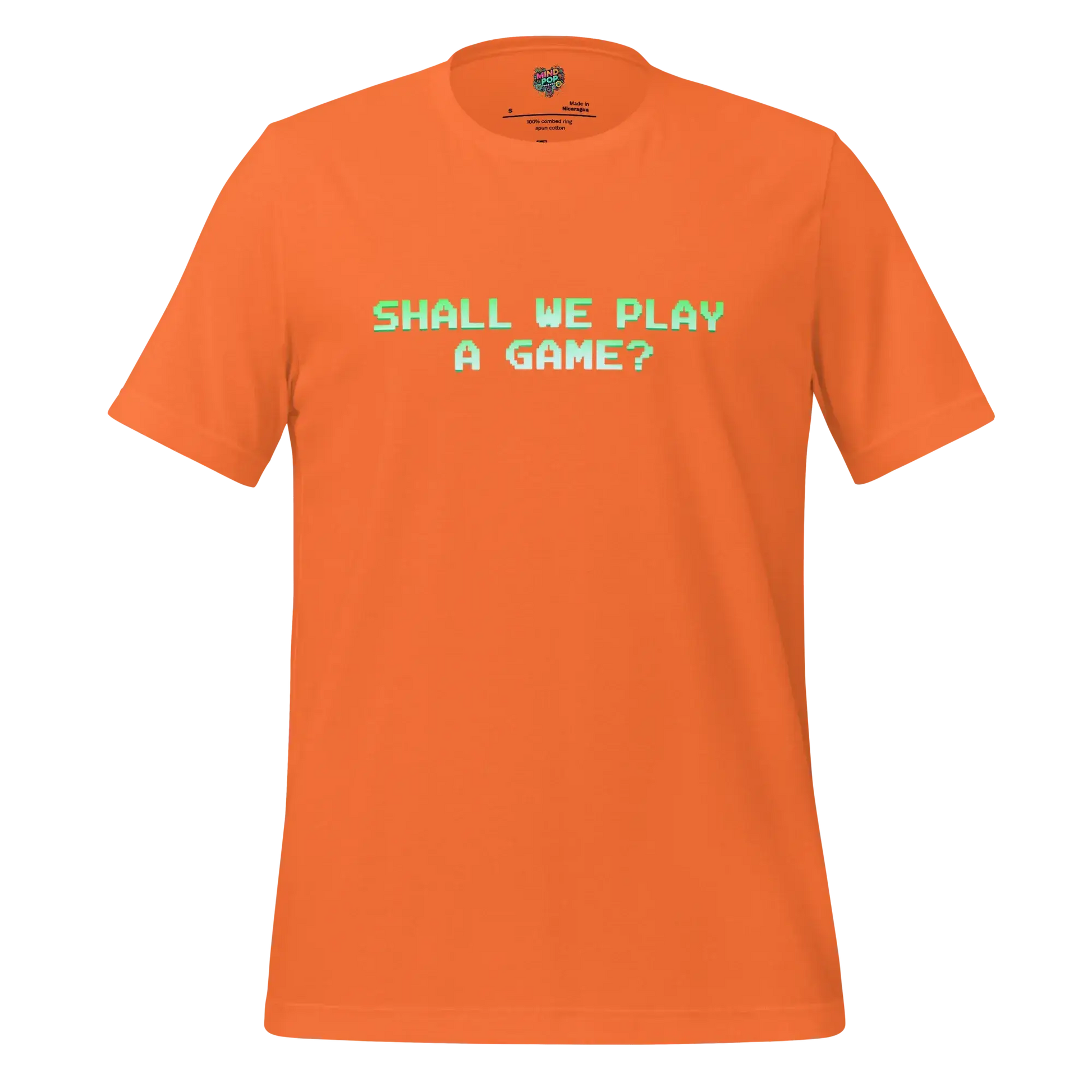 WarGames Movie Shall we play a game Shirt Orange