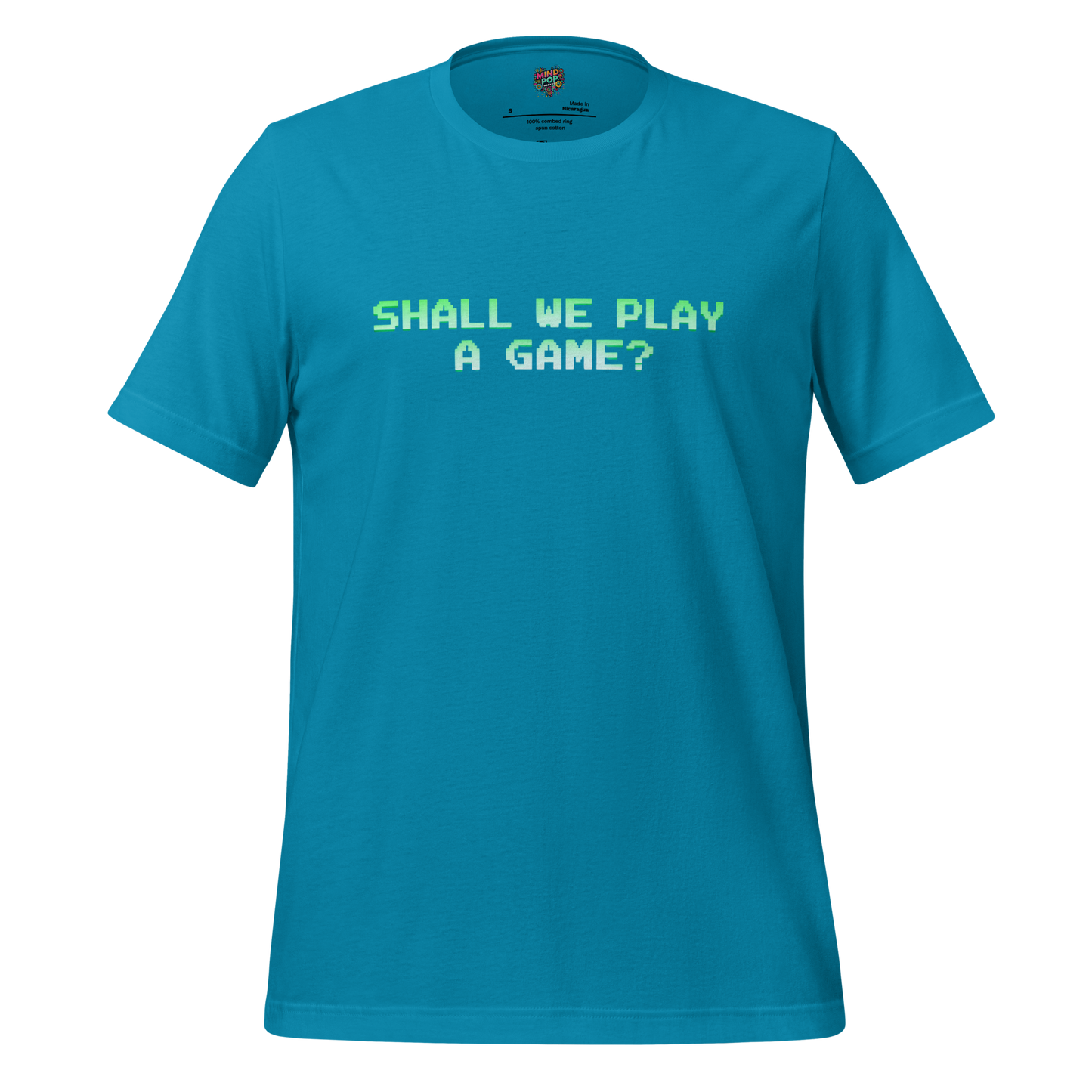 WarGames Movie Shall we play a game Shirt Aqua
