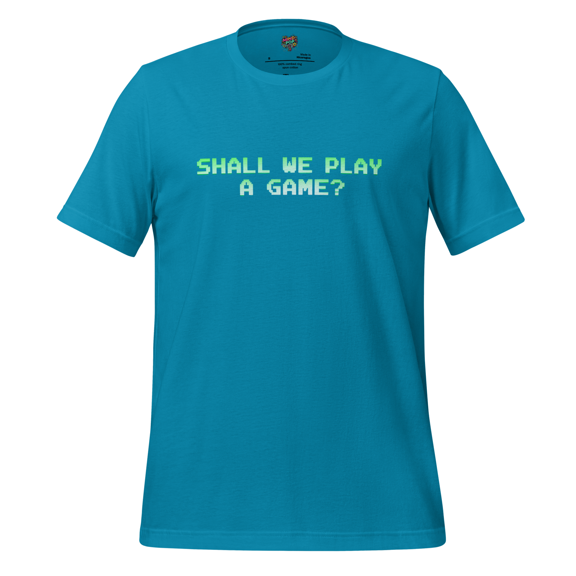 WarGames Movie Shall we play a game Shirt Aqua