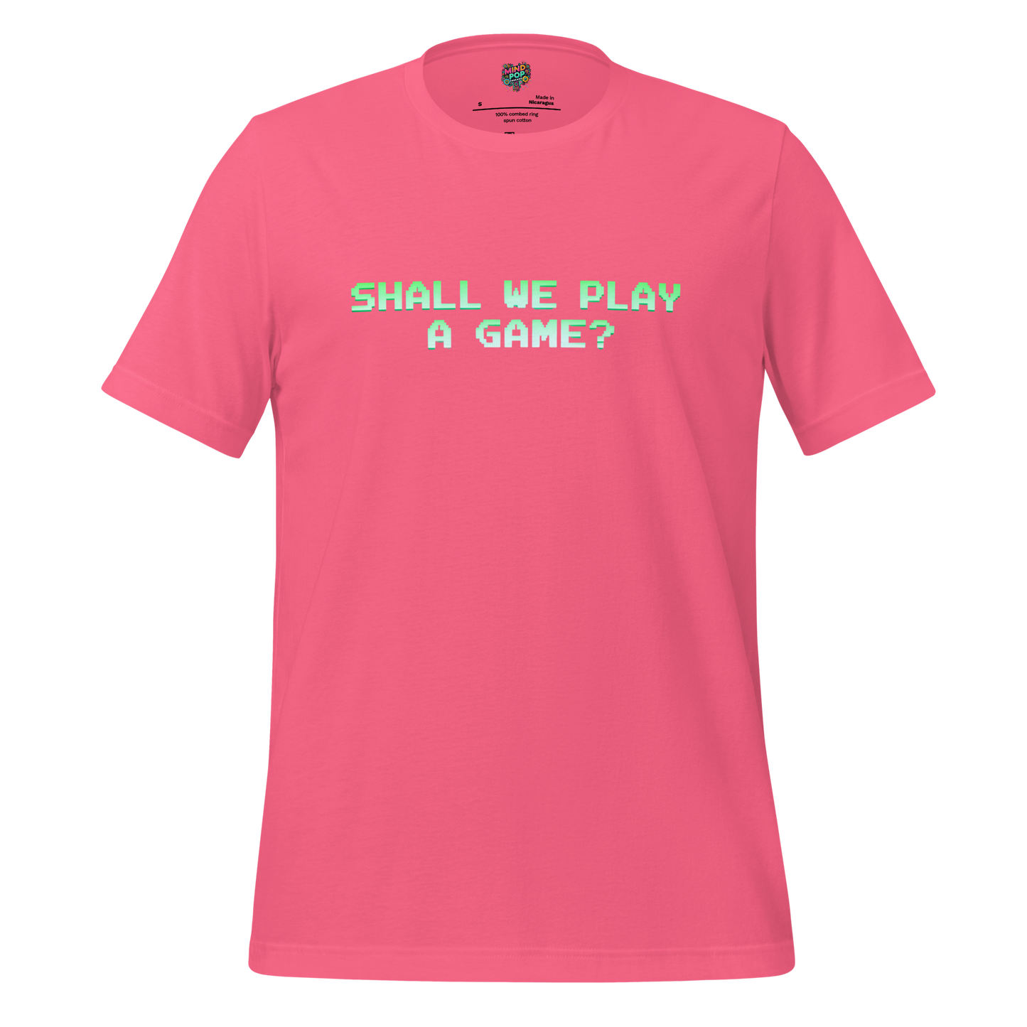 WarGames Movie Shall we play a game Shirt Charity Pink