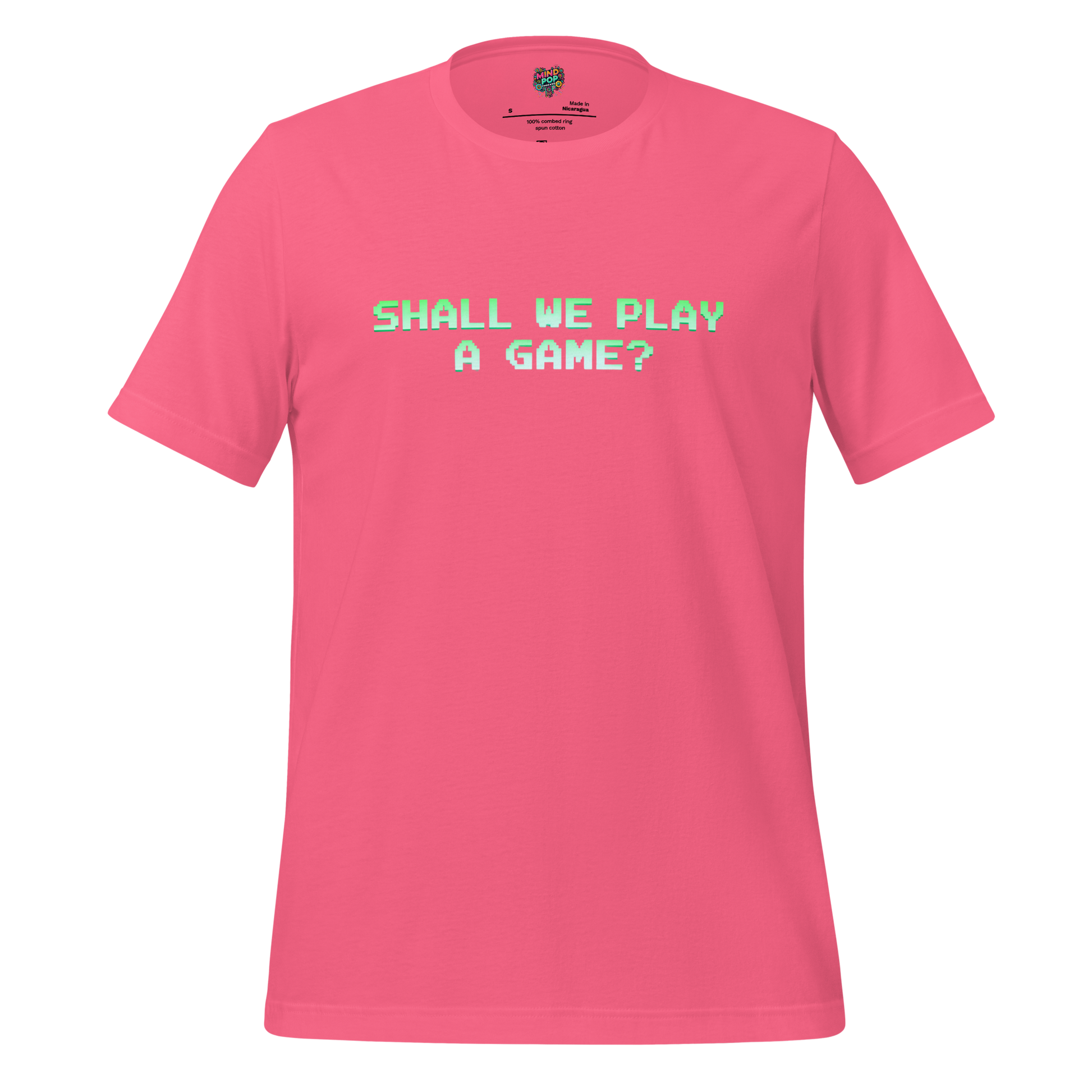 WarGames Movie Shall we play a game Shirt Charity Pink