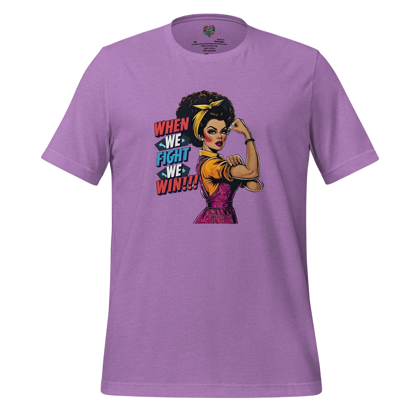When We fight, We Win Shirt Afro-Rosie Heather Team Purple