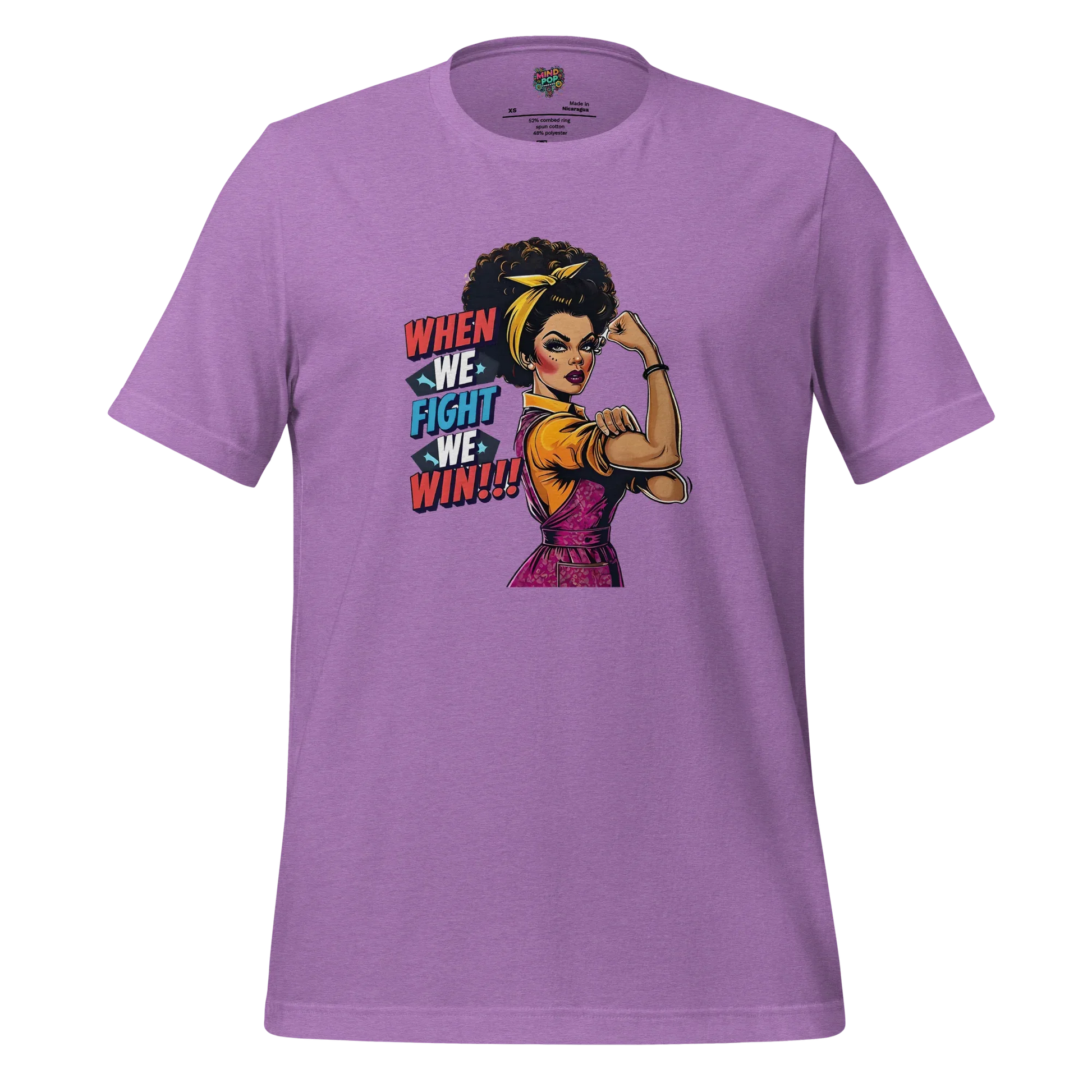 When We fight, We Win Shirt Afro-Rosie Heather Team Purple