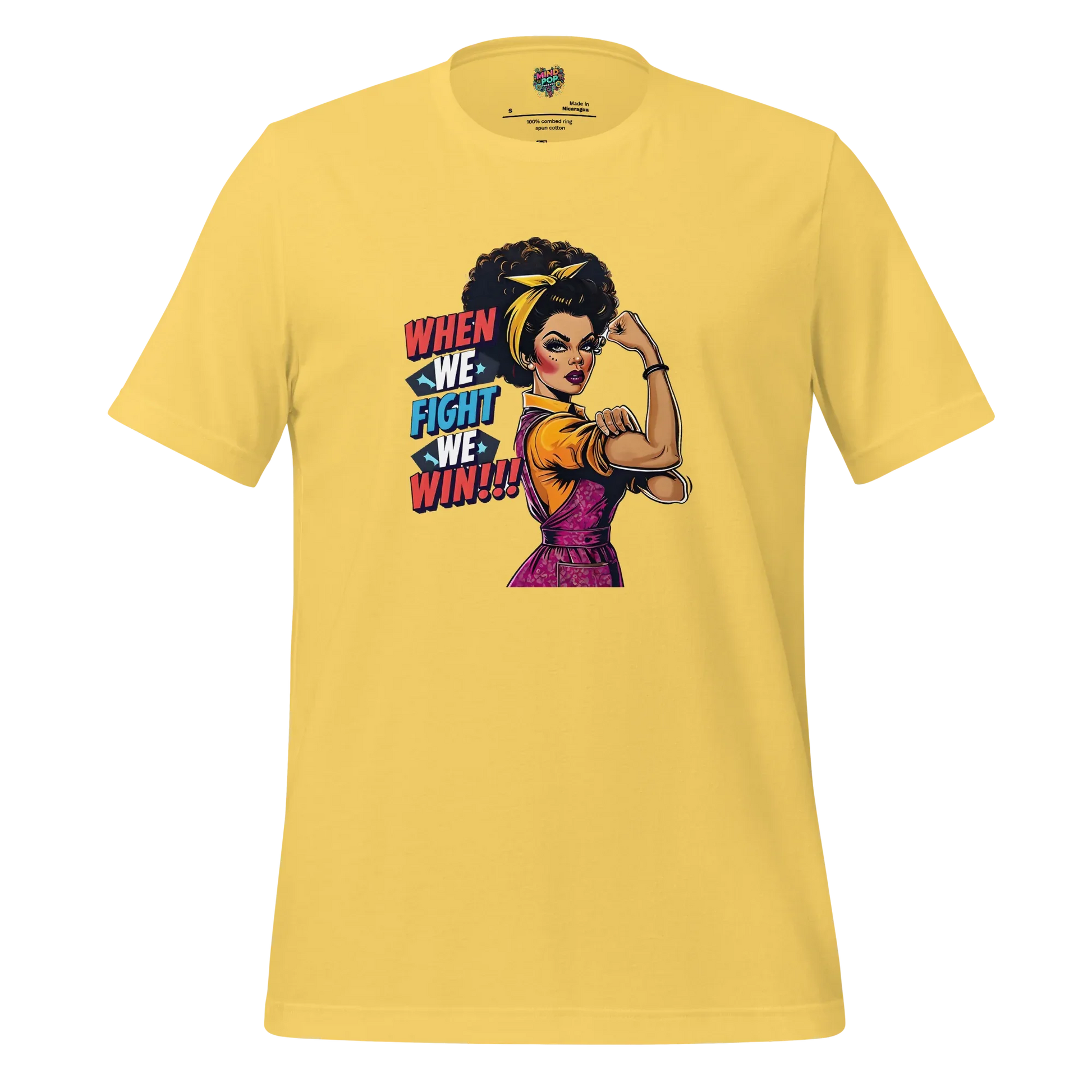 When We fight, We Win Shirt Afro-Rosie Yellow