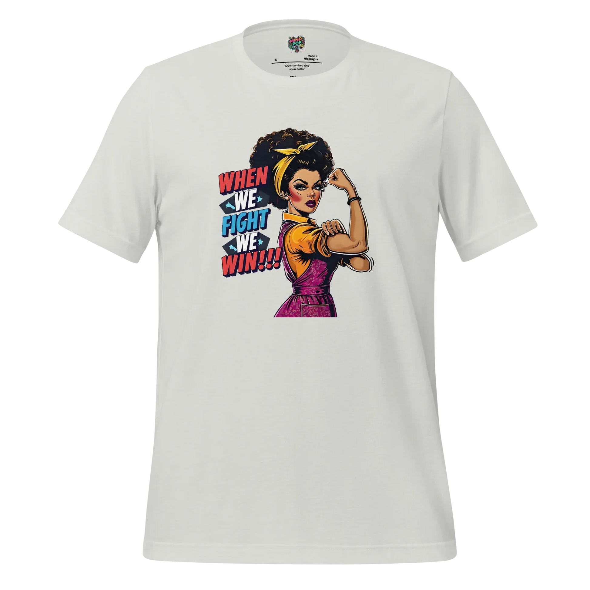 When We fight, We Win Shirt Afro-Rosie Silver